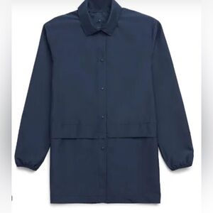 Herschel Voyage Long Coach Jacket • Lightweight Everyday Rain Layer Navy (XS)